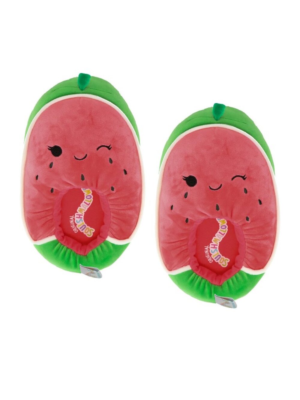 new Women's Size 11-12 Squishmallows Indoor Slippers - Wanda The Watermelon